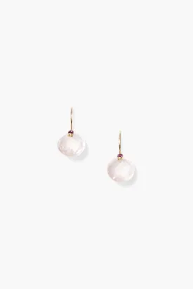 14k Pomelo Earrings Rose Quartz