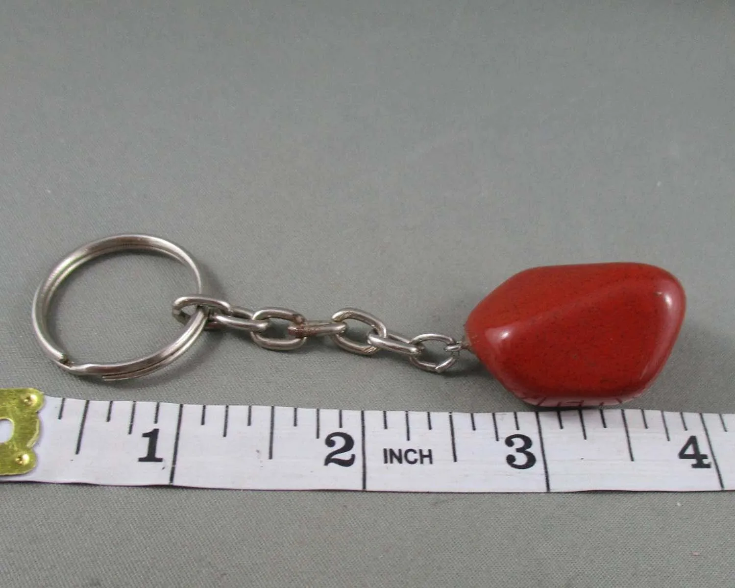 25% OFF!  Red Jasper Stone Keychain 1pc Z089**