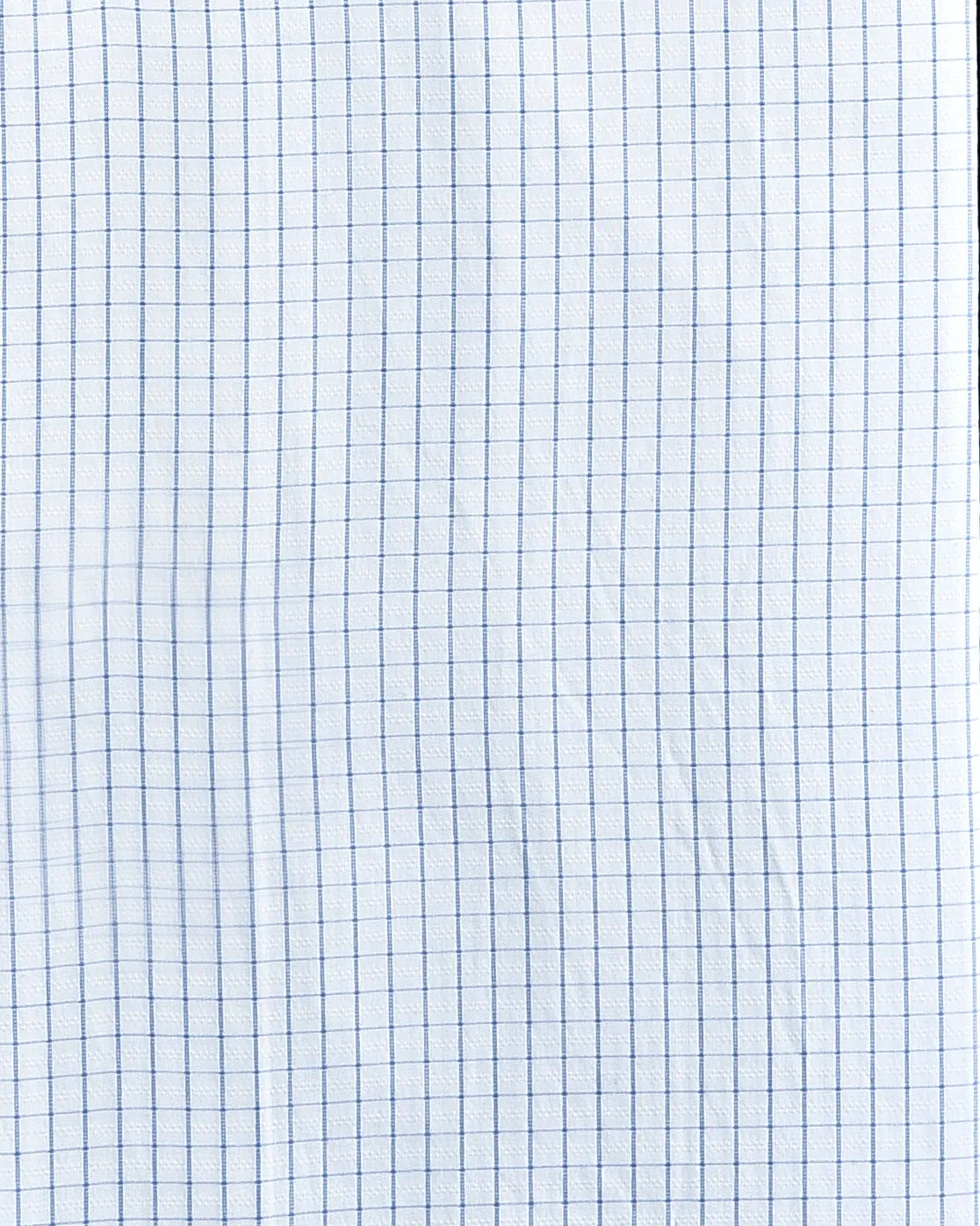 A Touch of Silk:Blue Graph Checks: Natural Wrinkle Free