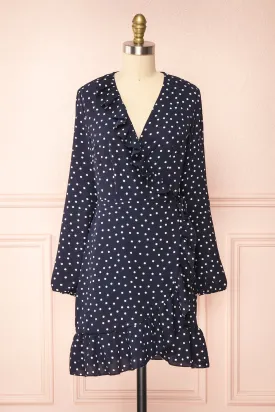 Aslaug Dots | Wrap Dress w/ Ruffles