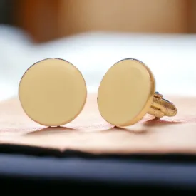 Chokore Beige color Round shape Cufflinks