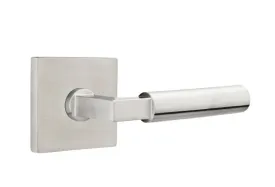 Emtek Stainless Steel Hercules Lever Handle with Square Rosette - E656