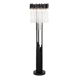 Matrix 309L06MBFG 6-Light Floor Lamp - Matte Black/French Gold