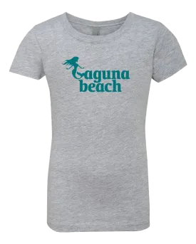 Mermaid Laguna Girls Tee - Heather Grey