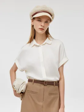 Mulberry Silk Lapel Women Shirt