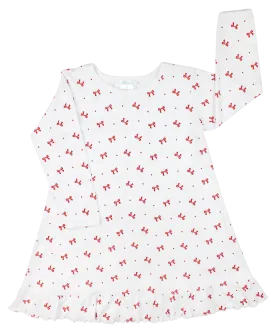 Red Tiny Bows Printed Dress | Baby Girl