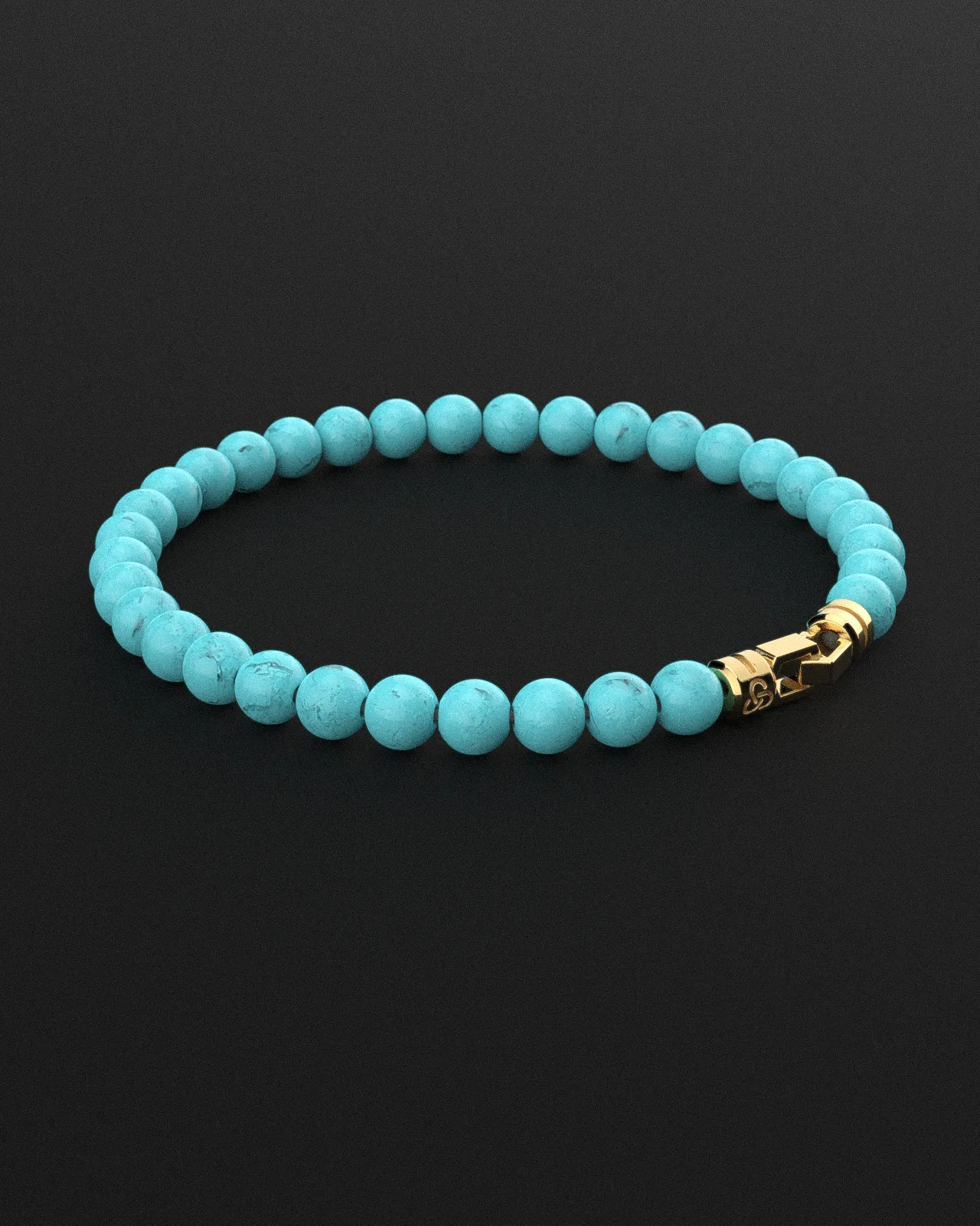 Turquoise Matte Bracelet 6mm | VERTEX